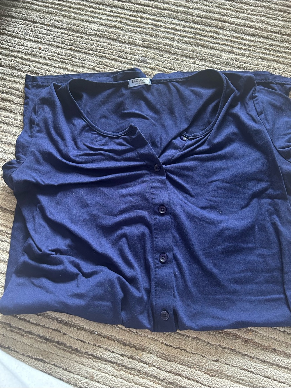 Equipment Navy Satin-Look nightgown